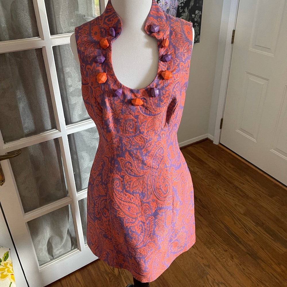 Milly Jeweled Neck Cocktail Dress - NWOT